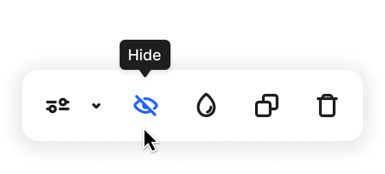 General toolbar - hover